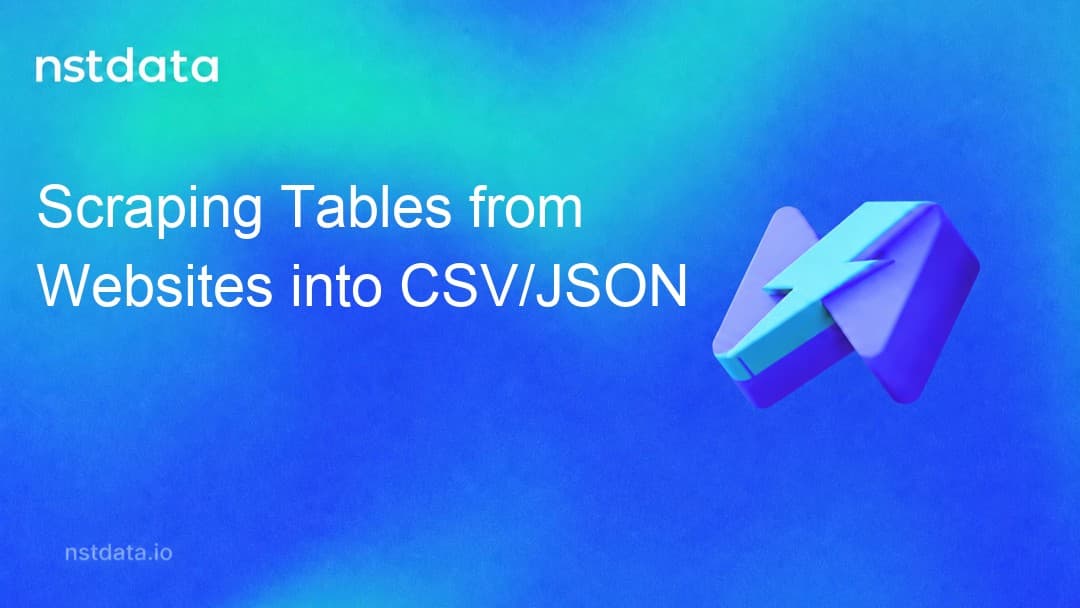 scrape html tables to csv json — Nstdata Crawl guide